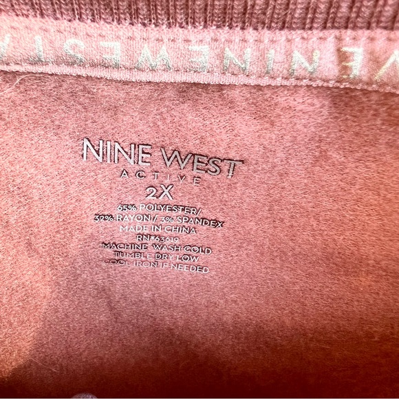Nine West Active Dusty Pink Long Sleeve Sweatshirt Size 2X - Picture 6 of 8